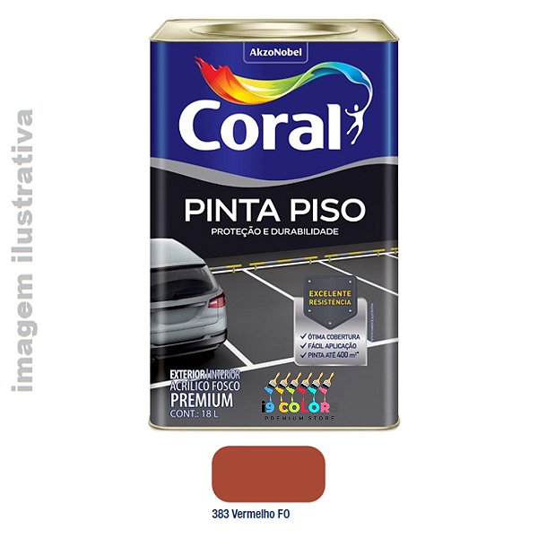 Tinta Piso Coral 18 litros - Vermelho Fosco