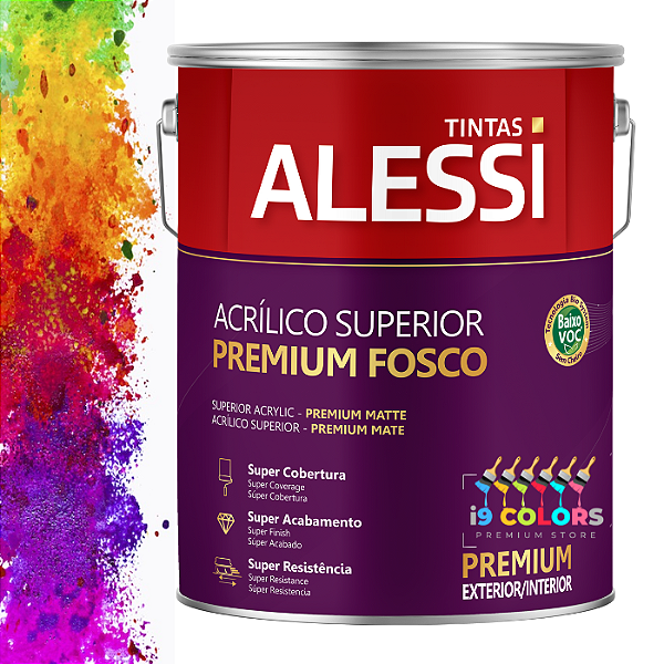 Tinta Acrílica Alessi Acrílico Superior Premium  3.2 litros - Base A Fosco