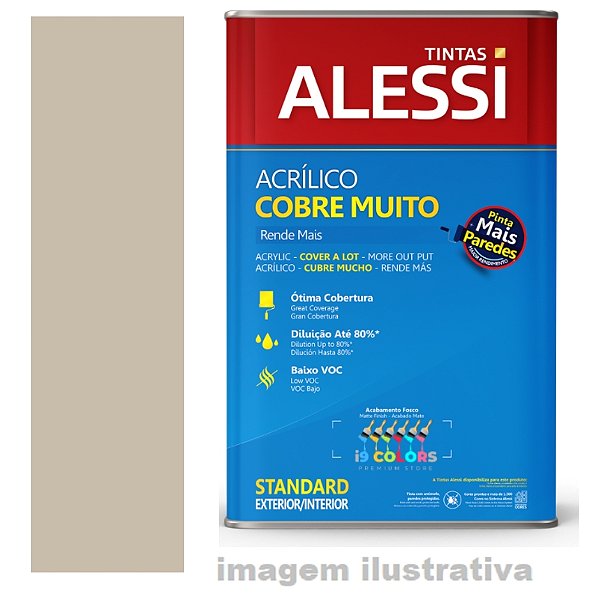 Tinta Acrílica Alessi Cobre Muito 18 litros - Bronze Lenda Fosco