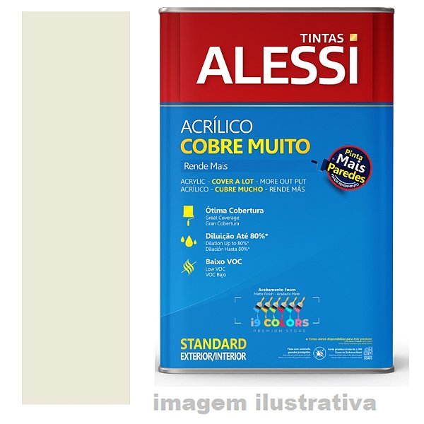 Tinta Acrílica Alessi Cobre Muito 18 litros - Gelo Fosco