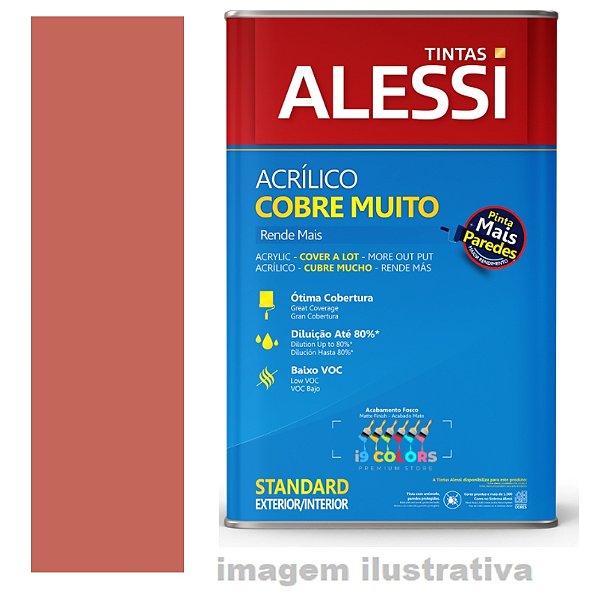 Tinta Acrílica Alessi Cobre Muito 18 litros - Nub Egípcio Fosco