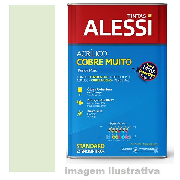 Tinta Acrílica Alessi Cobre Muito 18 litros - Verde Primavera Fosco