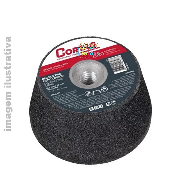 REBOLO CONICO GRAO 120 50MM X 75MM