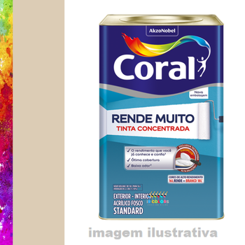 Tinta Acrílica Coral Rende Muito 16 litros - Areia Coral SC