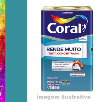 Tinta Acrílica Coral Rende Muito 16 litros - Azul Velejador Coral SC