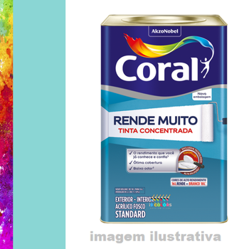 Tinta Acrílica Coral Rende Muito 16 litros - Beleza do Caribe Coral SC