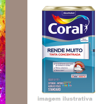 Tinta Acrílica Coral Rende Muito 16 litros - Biscoito de Amêndoa Coral SC