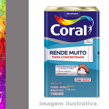 Tinta Acrílica Coral Rende Muito 16 litros - Granito Molhado Coral SC