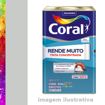 Tinta Acrílica Coral Rende Muito 16 litros - Pena Prateada Coral SC