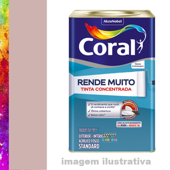 Tinta Acrílica Coral Rende Muito 16 litros - Rosa Empoeirada Coral SC
