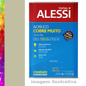 Tinta Acrílica Alessi Cobre Muito 16 litros - Folha de Mate Coral SC