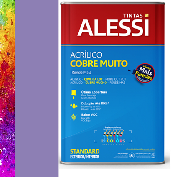Tinta Acrílica Alessi Cobre Muito 16 litros - Jardim de Lavanda Suvinil SC