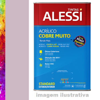 Tinta Acrílica Alessi Cobre Muito 16 litros - Malva Suave Coral SC