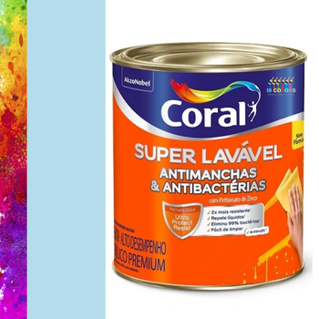 Tinta Acrílica Super Lavável 0,8 litros - Coral - Corrente Oceânica Coral SC