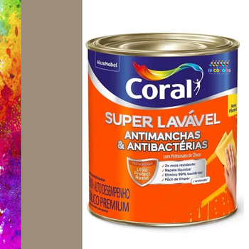 Tinta Acrílica Super Lavável 0,8 litros - Coral - Pedra Esculpida Coral SC