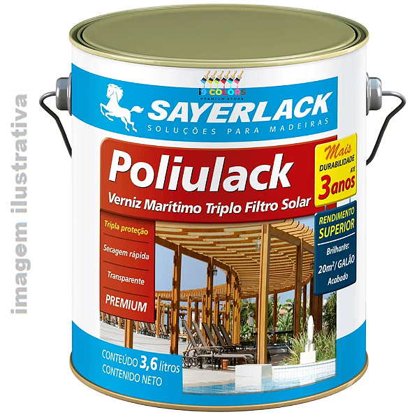 Sayerlack Poliulack Verniz Marítimo Tripla Ação  3,6 litros - Natural