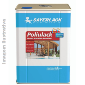Sayerlack Poliulack Verniz Marítimo Tripla Ação 18 litros - Natural Brilhante