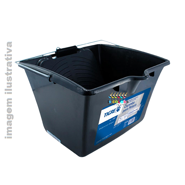 Balde Caçamba para pintura 14 Litros - Preto