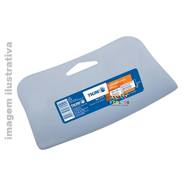 Espátula Plástica Flexível ou Aplicador de Massa 135 mm x 76 mm - Branco