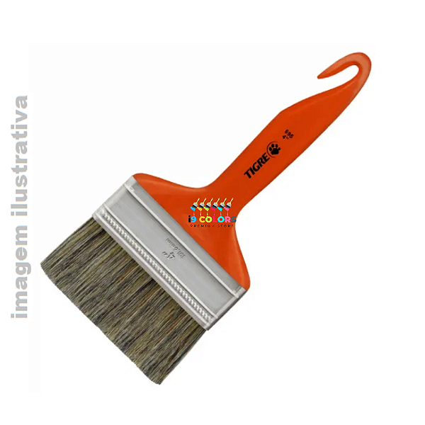 Pincel Trincha Reta Média 4 polegadas com Cerdas Gris - Gris