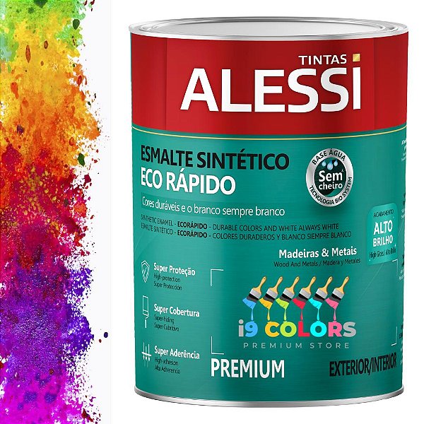 Alessi Esmalte Sintético Eco Rápido Base Água  0,8 litro - Base B Acetinado