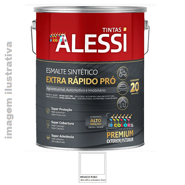 Alessi Esmalte Sintético Extra Rápido Pró  3,6 litros - Branco Puro Acetinado