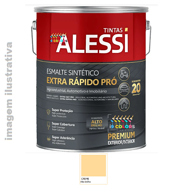 Alessi Esmalte Sintético Extra Rápido Pró  3,6 litros - Creme Brilhante