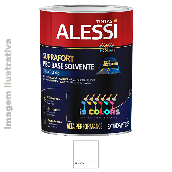 Alessi Suprafort Tinta Piso Base Solvente  0,9 litro - Branco Brilhante