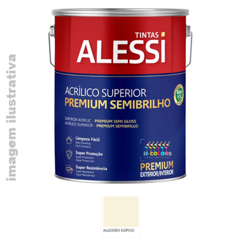 Alessi Tinta Acrílica Superior Super Lavável  3.6 litros - Algodão Egícpio Semibrilho Lavável