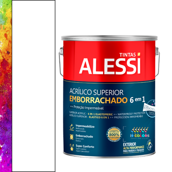 Alessi Tinta Acrílico Superior Emborrachado 6 em 1  3,2 Litros - Branco Acetinado