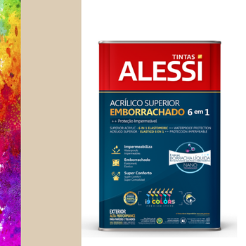 Alessi Tinta Acrílico Superior Emborrachado 6 em 1 16 Litros - Areia Coral Ready Mix 820