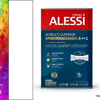 Alessi Tinta Acrílico Superior Emborrachado 6 em 1 16 Litros - Branco Semibrilho Lavável
