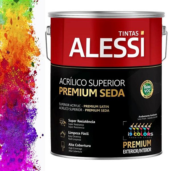 Alessi Tinta Acrílico Superior Premium Seda  3,2 litros - Base C Acetinado