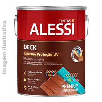 Alessi Verniz Deck Extrema Proteção UV  3,6 litros - Natural Semibrilho