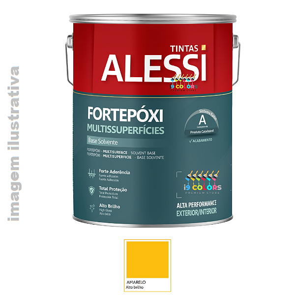 KIT FORTEPOXI MULTISSUPERFICIE COM CATALISADOR 3.2L ALESSI - Amarelo Brilhante
