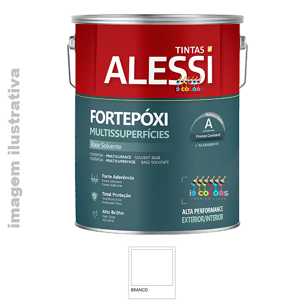 KIT FORTEPOXI MULTISSUPERFICIE COM CATALISADOR 3.2L ALESSI - Branco Brilhante
