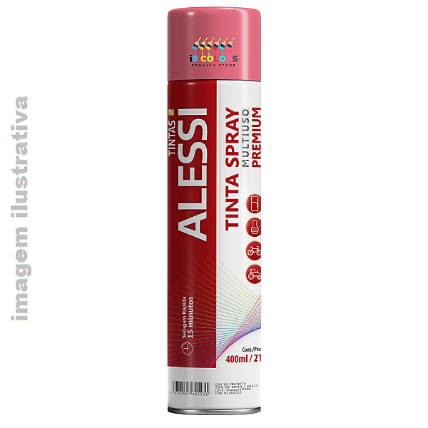 Alessi Spray Metálico Brilhante - Alumínio Rodas Metálico