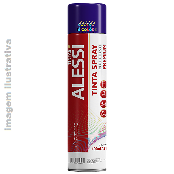 Alessi Spray Metálico Brilhante - Azul Metálico