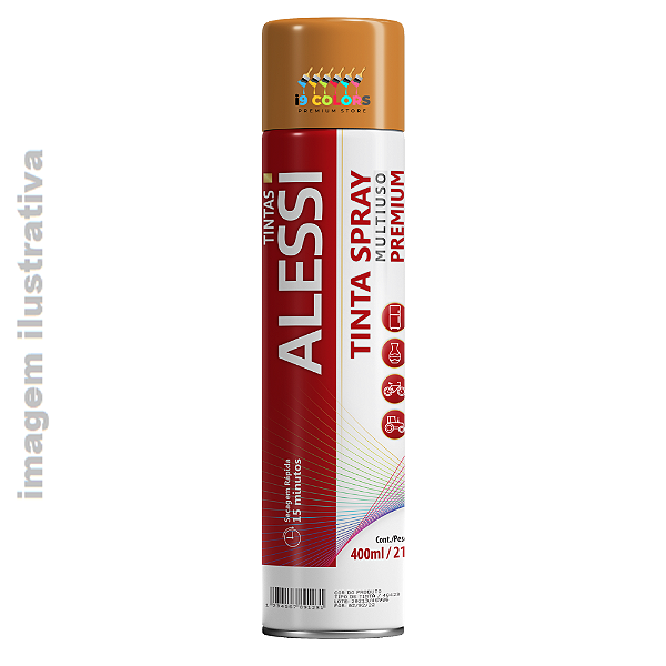 Alessi Spray Metálico Brilhante - Dourado Metálico