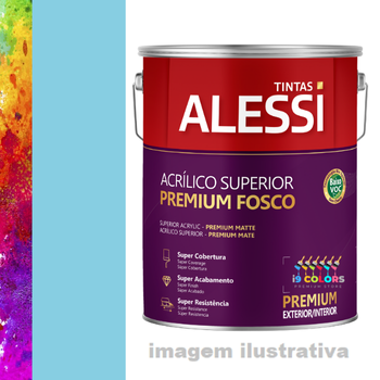 Tinta Acrílica Alessi Acrílico Superior Premium  3.2 litros - Catavento Azul Coral SC