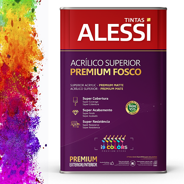 Tinta Acrílica Alessi Acrílico Superior Premium 16 litros - Base B Fosco