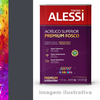 Tinta Acrílica Alessi Acrílico Superior Premium 16 litros - Grafite Lapiseira Suvinil SC