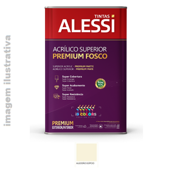 Tinta Acrílica Alessi Acrílico Superior Premium 18 litros - Algodão Egícpio Fosco