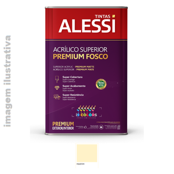 Tinta Acrílica Alessi Acrílico Superior Premium 18 litros - Marfim Fosco