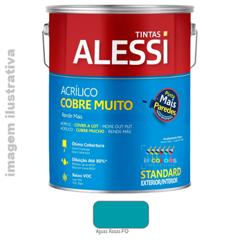 Tinta Acrílica Alessi Cobre Muito  3,6 litros - Aguas Rasas Fosco