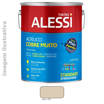 Tinta Acrílica Alessi Cobre Muito  3,6 litros - Areia Fosco