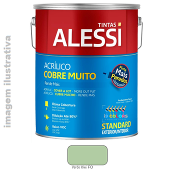Tinta Acrílica Alessi Cobre Muito  3,6 litros - Verde Kiwi Fosco