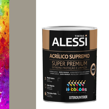 Tinta Acrílica Alessi Supremo  0,8 litros - Prata Envelhecido Suvinil SC