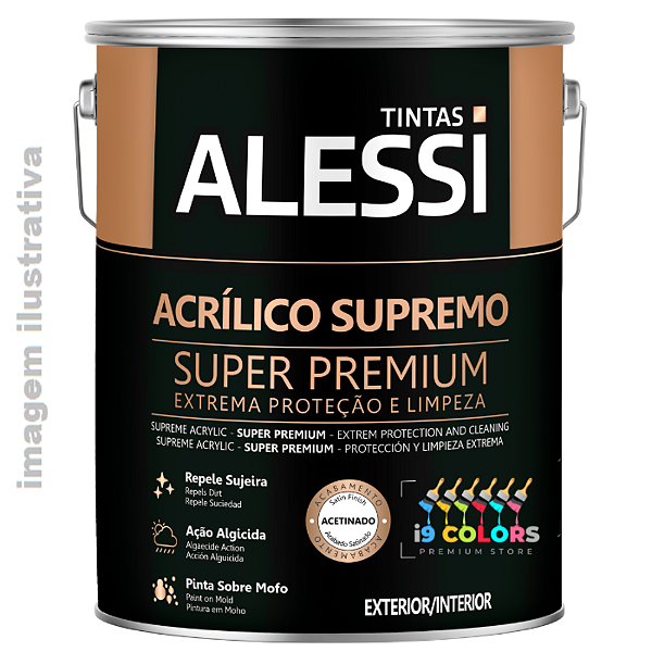 Tinta Acrílica Alessi Supremo  3,6 litros - Branco Fosco