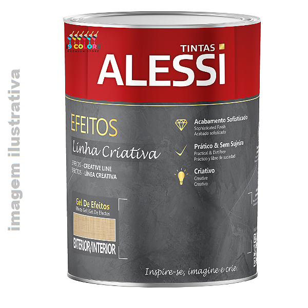 Alessi Tinta Acrílica Efeito Lousa  0,9 litro - Preto Acetinado